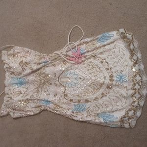 Rachel allan short beaded dress